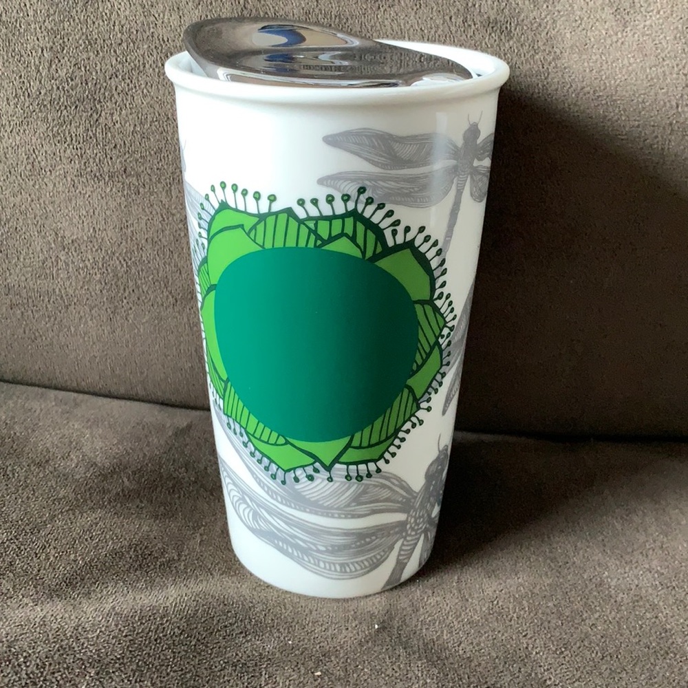 Starbucks ceramic dragonfly tumbler